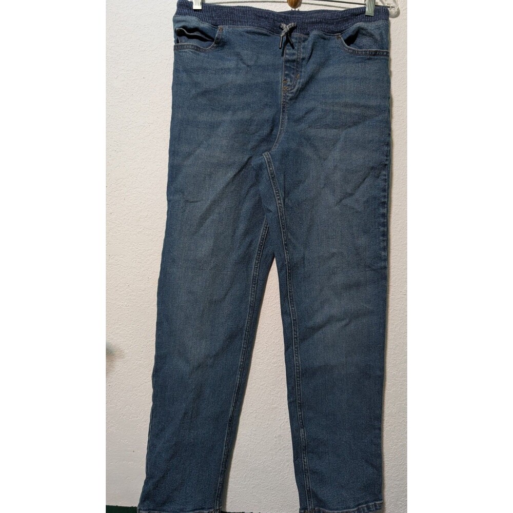 Lands End Iron Knee Stretch Pull On Denim Jeans Size 18-20  XXL (722,486)